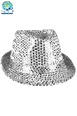 CAPPELLO PAILLETTES ARGENTO